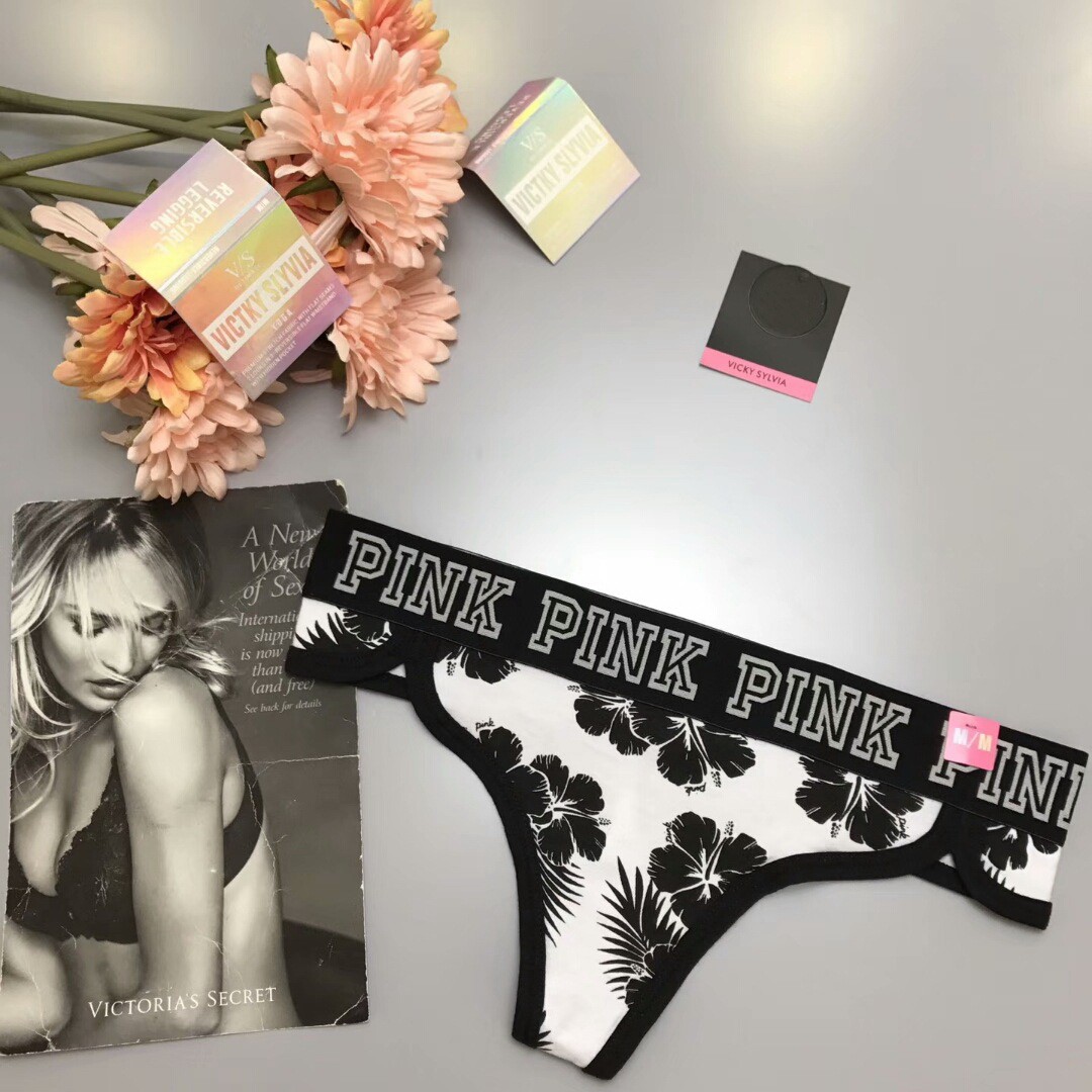 Стрінги Pink листя сіре фото 3