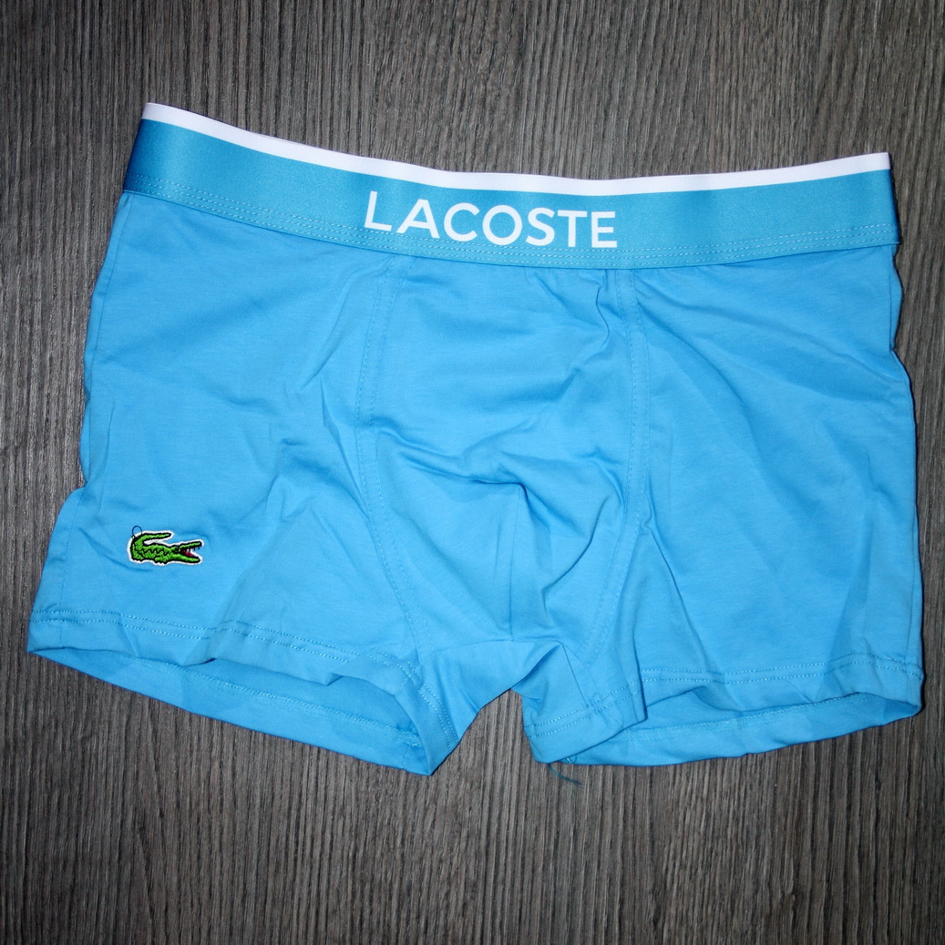 Чоловічі труси боксери Lacoste блакитні смуга фото 2