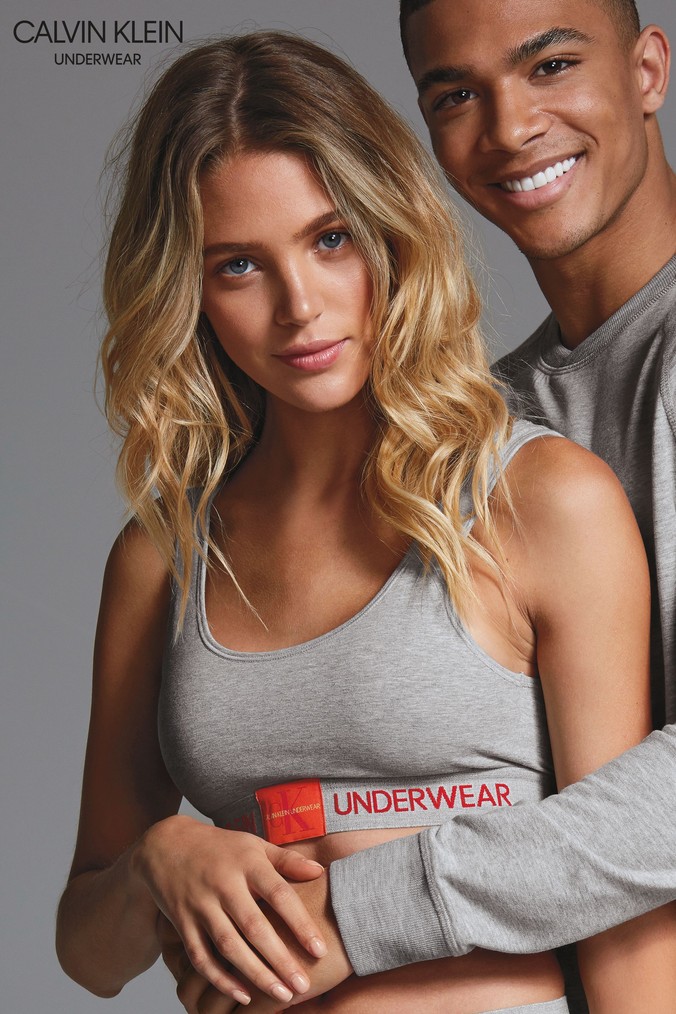 Спортивний комплект Calvin Klein Monogram сірий Топ Стрінги фото 4