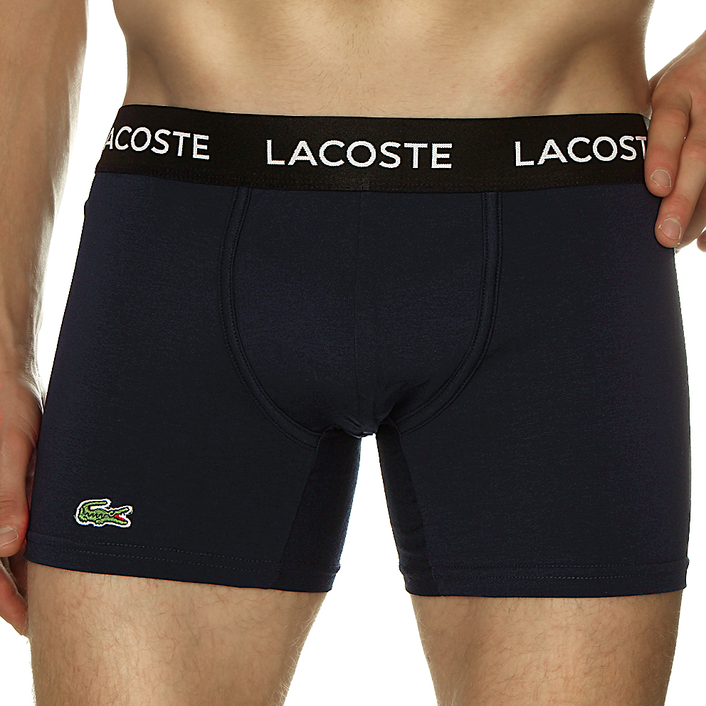 Чоловічі труси боксери Lacoste NEW сині фото 1