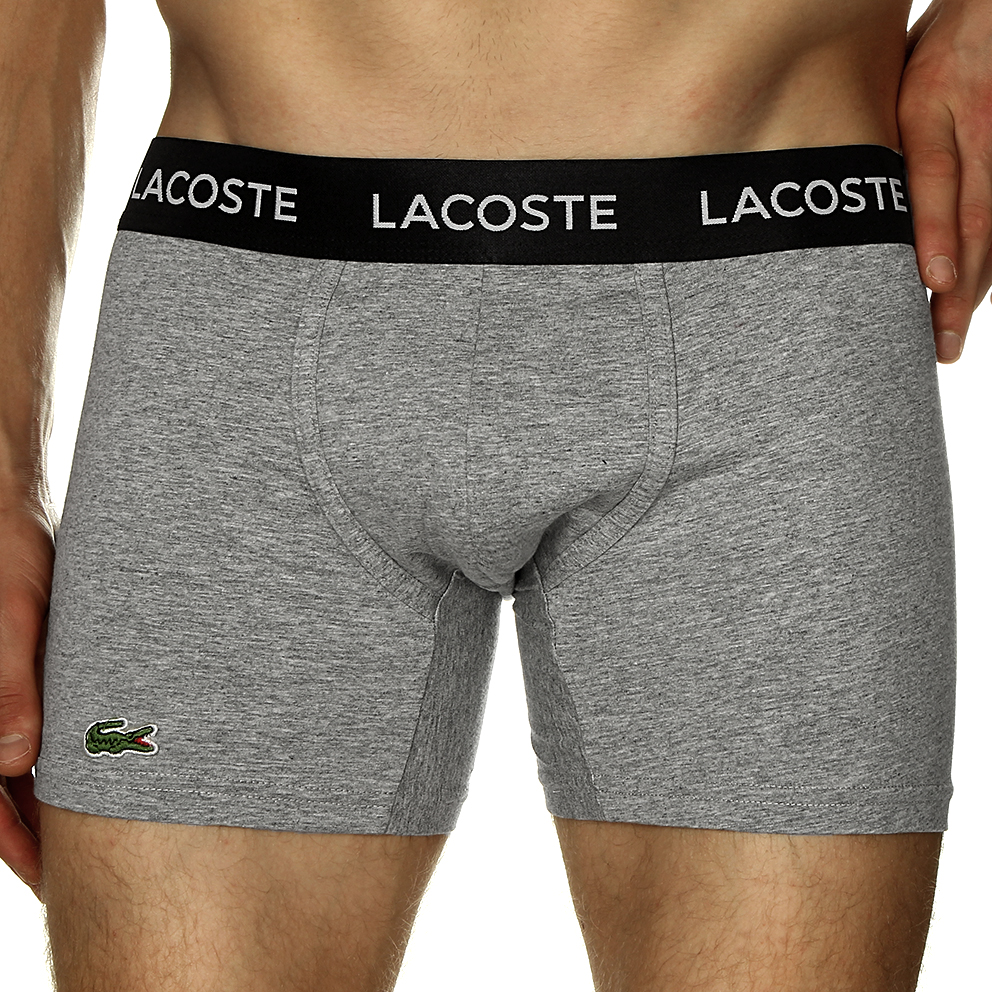 Чоловічі труси боксери Lacoste NEW сірі фото 1