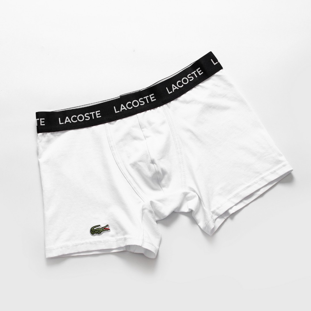 Чоловічі труси боксери Lacoste NEW білі фото 2