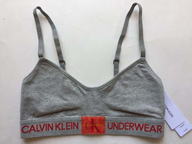 Спортивний комплект Calvin Klein Monogram сірий Топ-ліф стрінги фото 3