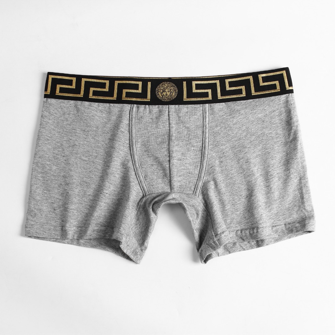Чоловічі труси боксери Versace New сірі фото 1