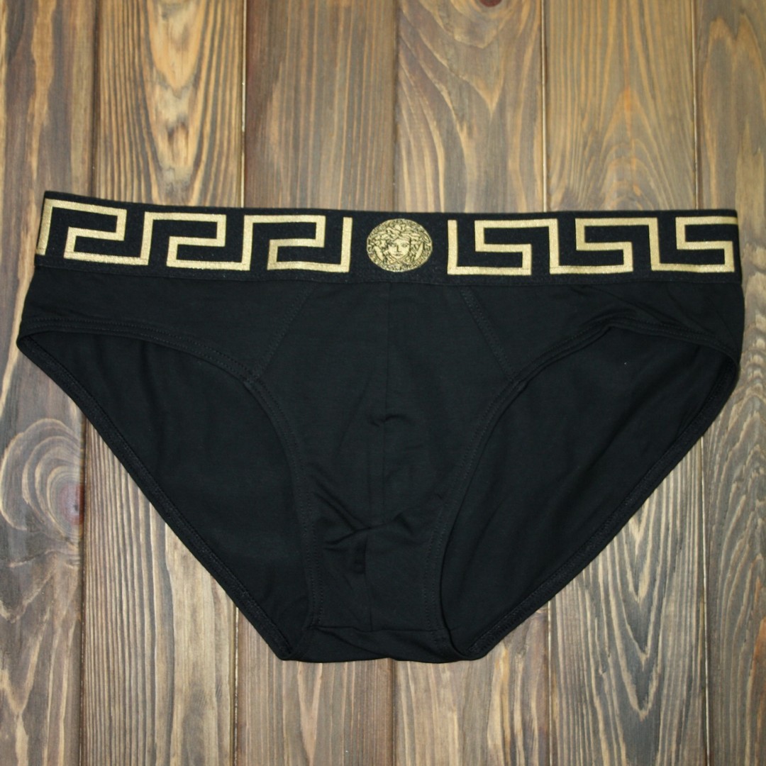 Чоловічі труси брифи Versace чорні фото 1