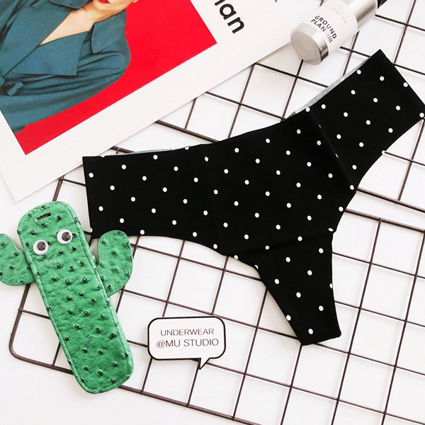 Стрінги VS PINK безшовні чорні фото 1