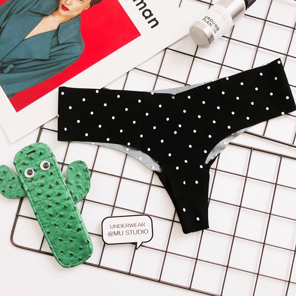 Стрінги VS PINK безшовні чорні фото 2