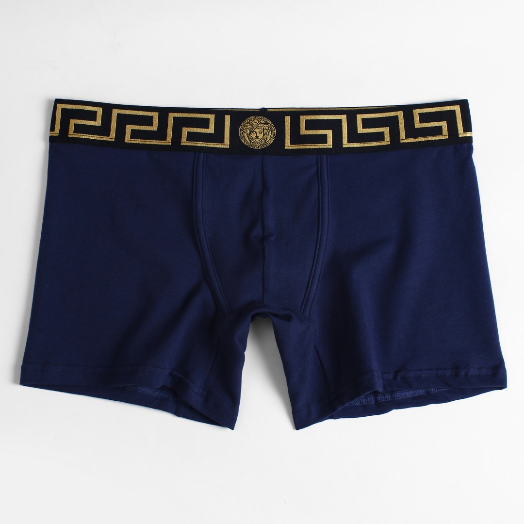 Чоловічі труси боксери Versace New сині фото 1