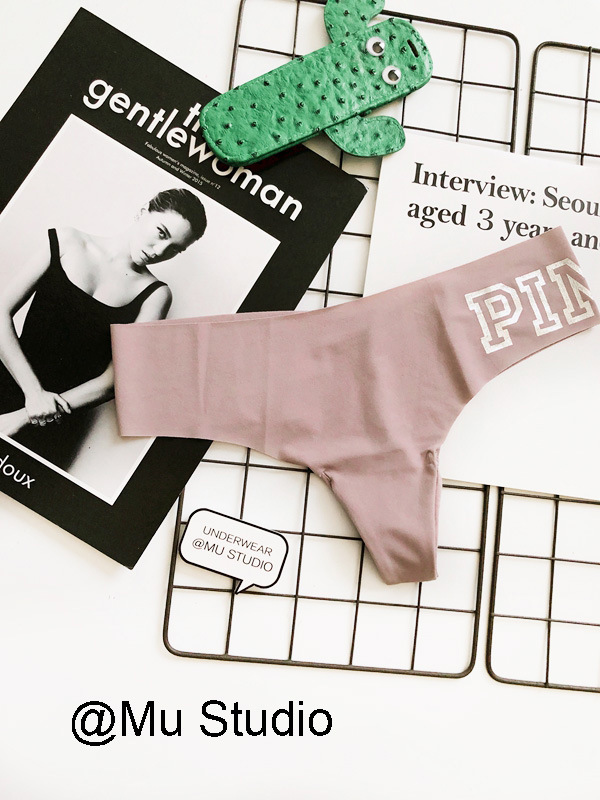 Стрінги VS PINK безшовні beige фото 1