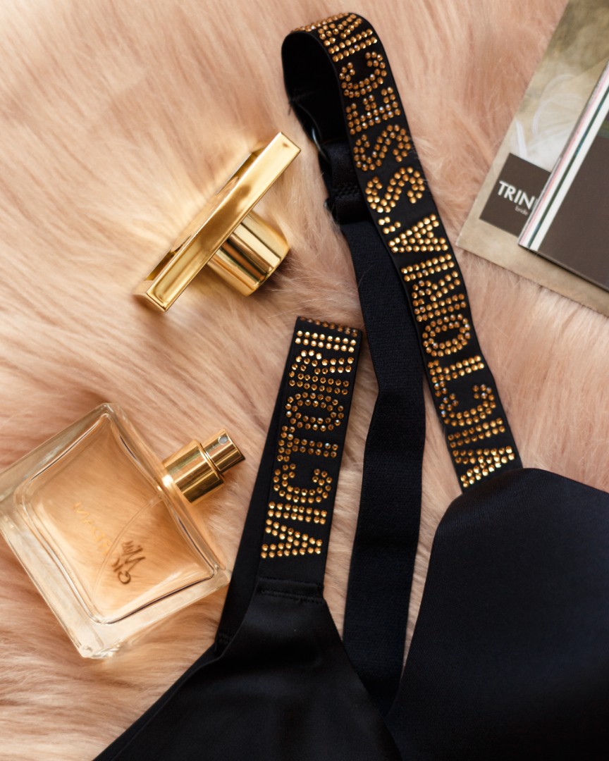 Жіночий комплект VS стрази безшовний чорний фото 5