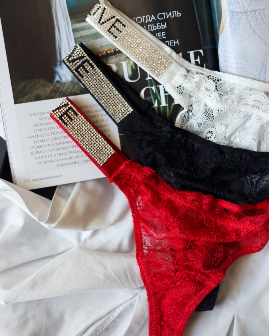 Комплект трусиків VS shine lace 3 шт фото 2