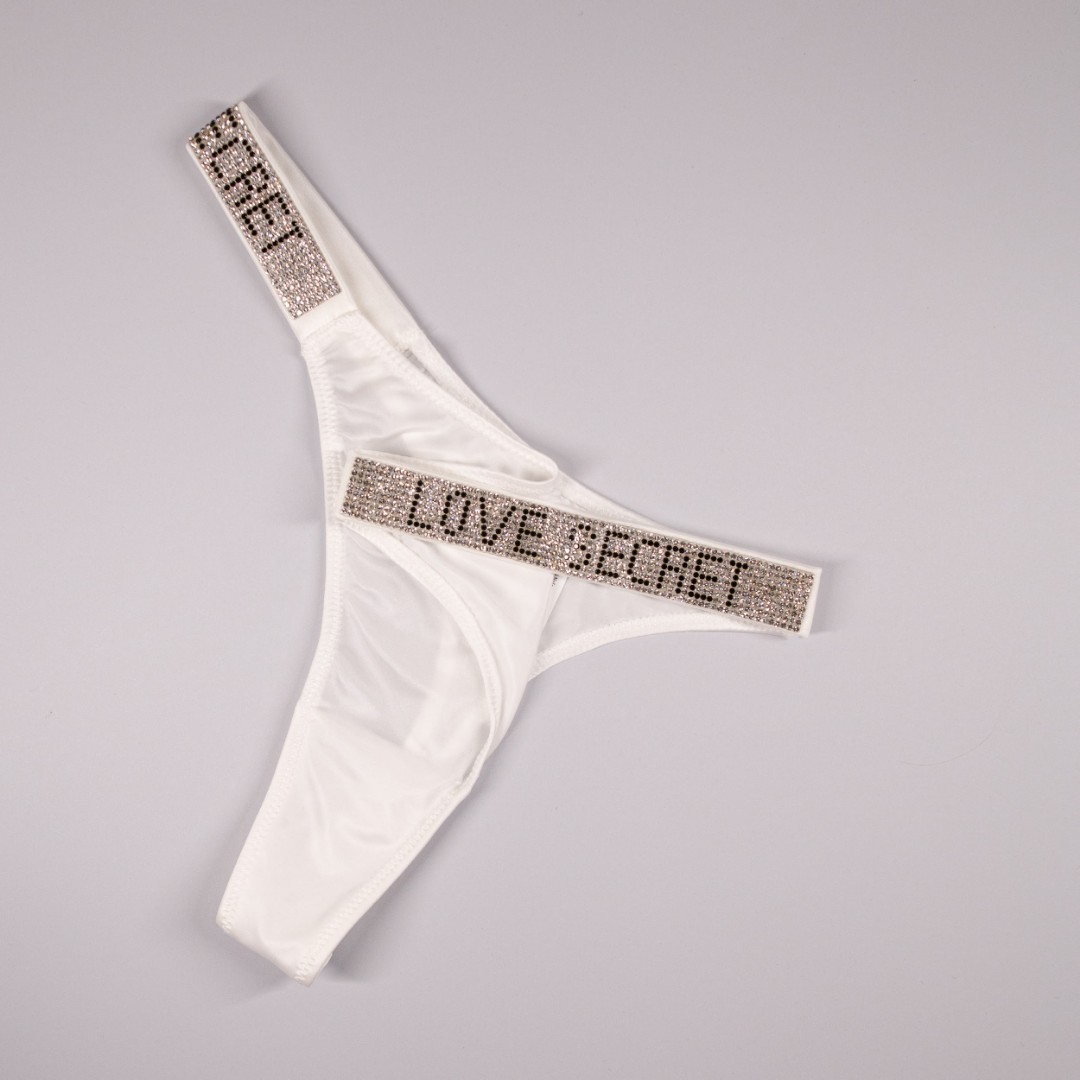 Стрінги Love білі фото 2