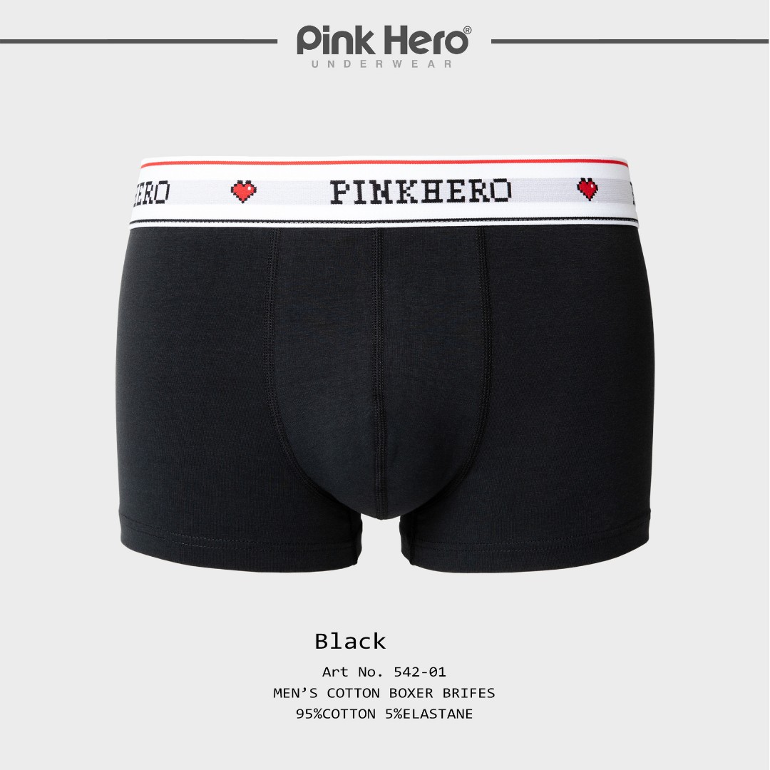 Чоловічі труси боксери Pink Hero #3 Black фото 1