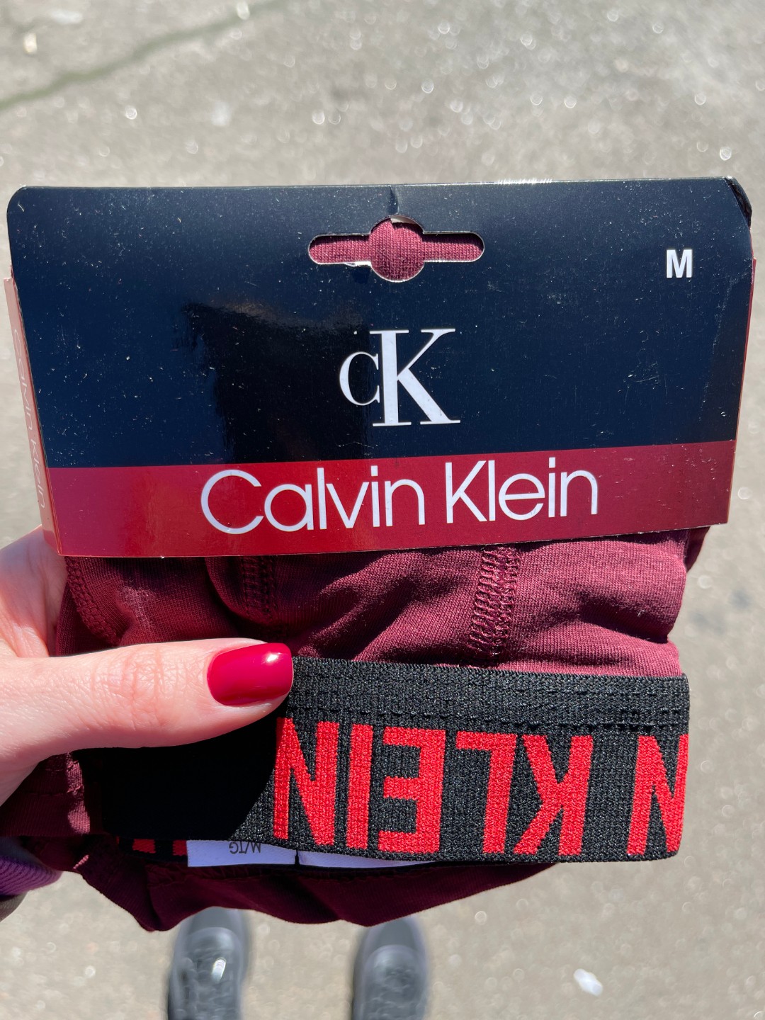 Чоловічі боксери Calvin Klein X бордо фото 1