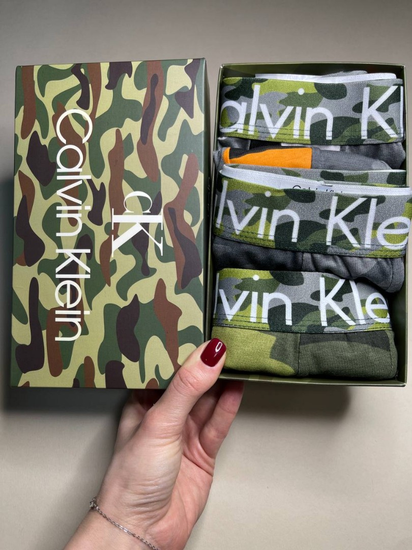 Чоловічі боксери Calvin Klein 3шт камуфляж фото 2