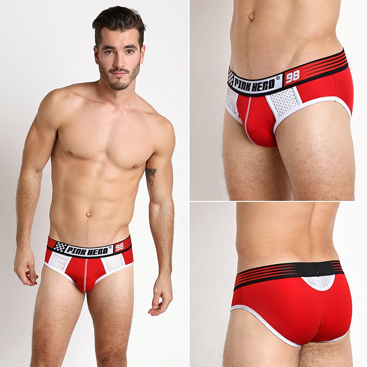 Чоловічі труси бріфи Pink Hero NEW червоні фото 3