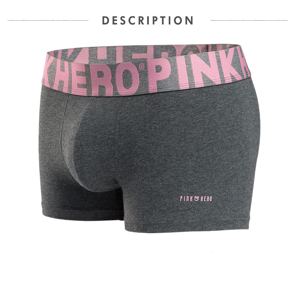 Чоловічі труси боксери Pink Hero Classic grey фото 1