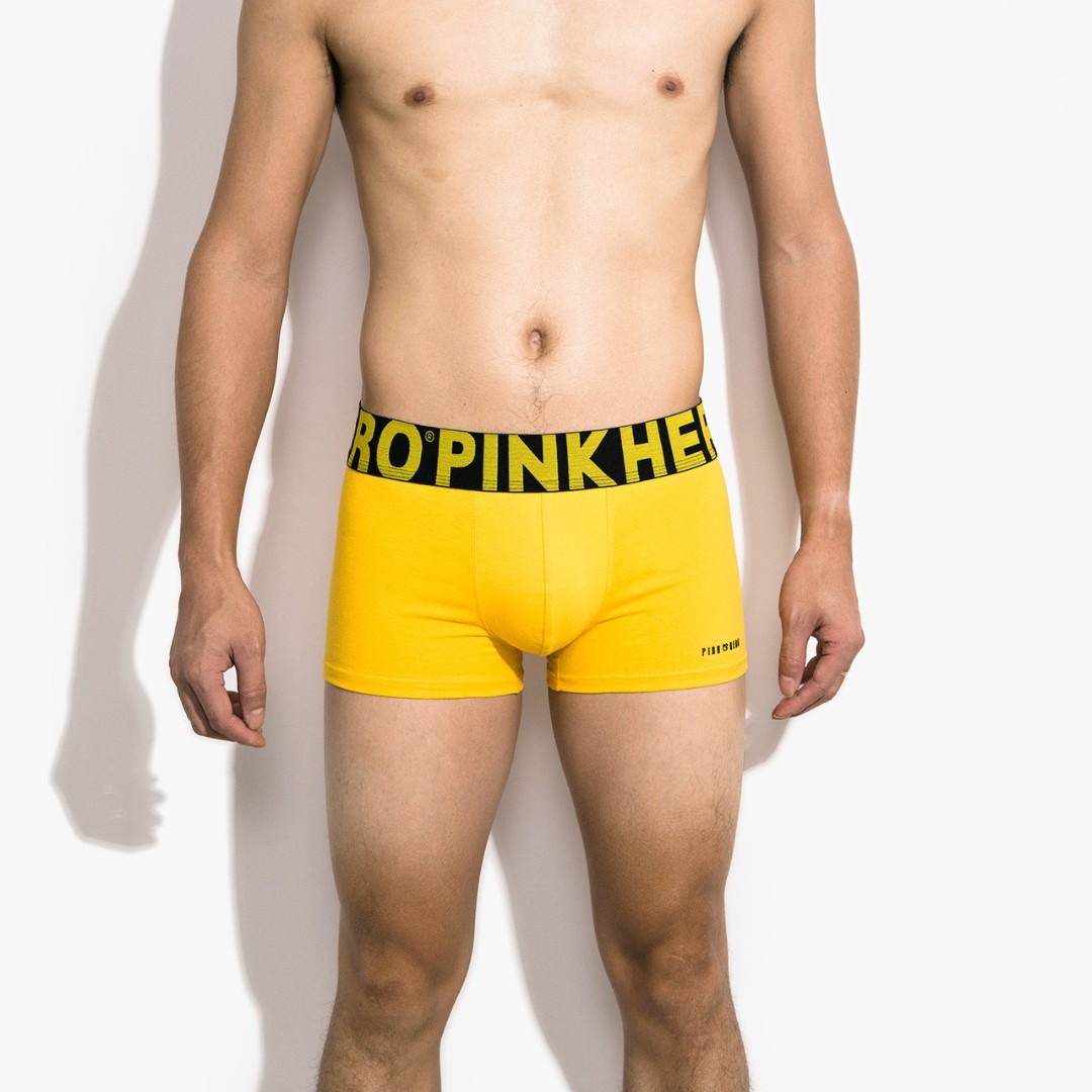 Чоловічі труси боксери Pink Hero Classic yellow фото 2