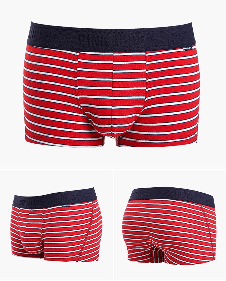 Чоловічі труси боксери Pink Hero Strip Red фото 3
