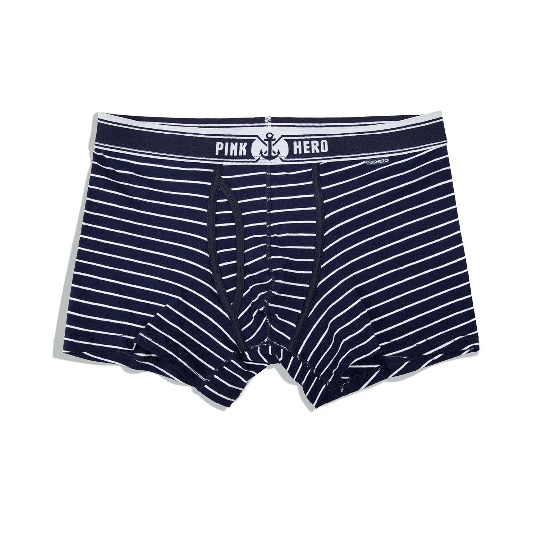 Чоловічі труси боксери Pink Hero Strip dark blue фото 1