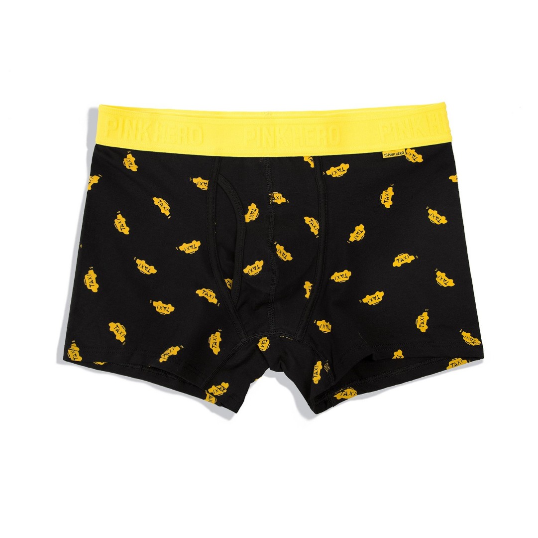 Чоловічі труси боксери Pink Hero Taxi yellow фото 1