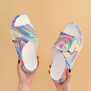 undefined Шлепанцы тай-дай белые undefined