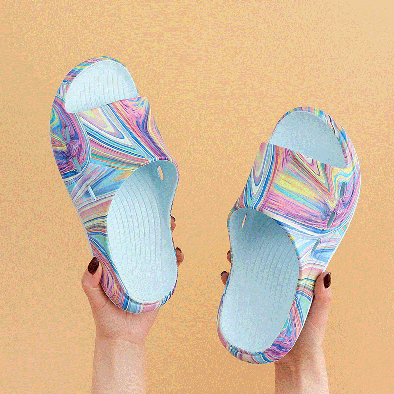 Шльопанці тай-дай блакитні фото 1