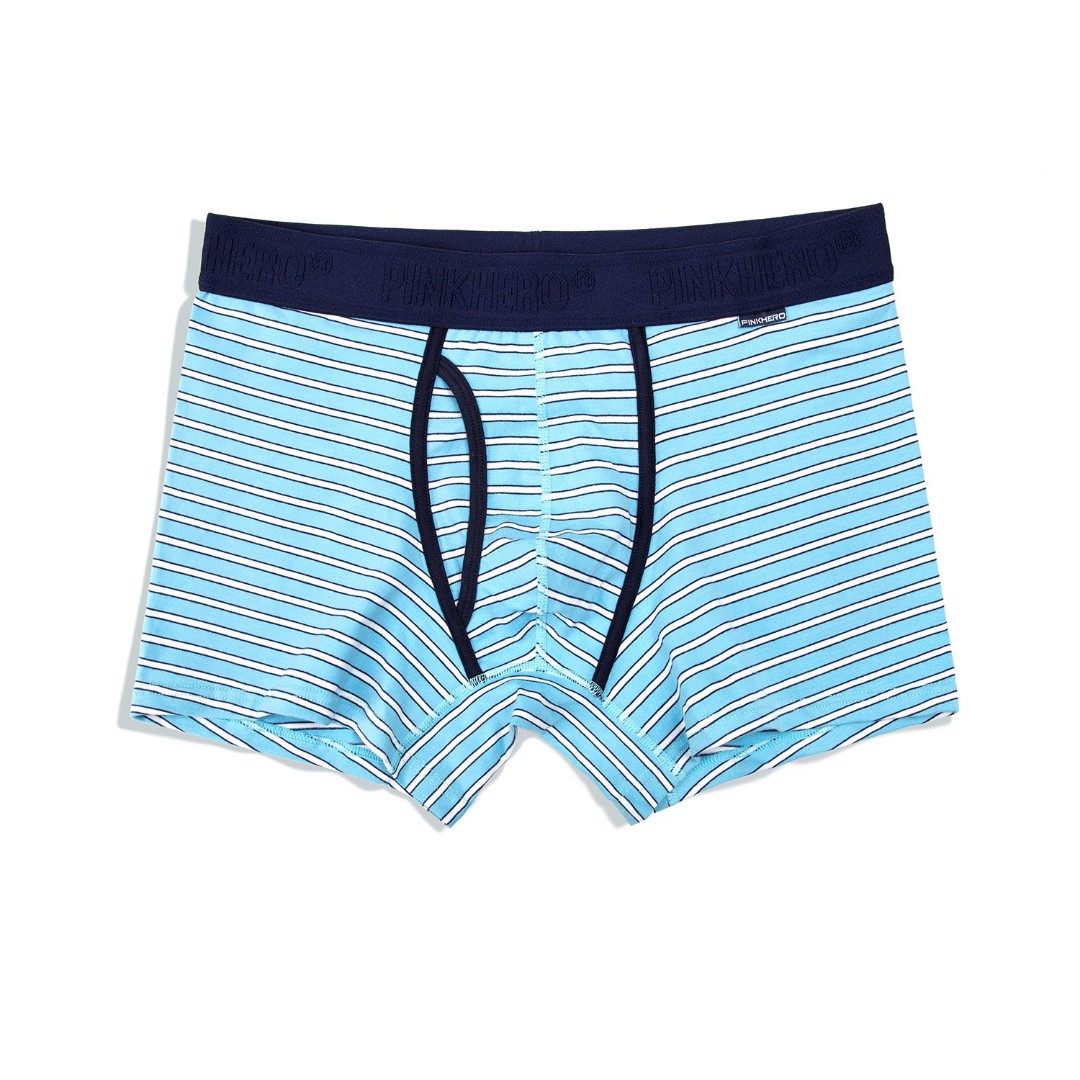 Чоловічі труси боксери Pink Hero Stripe light blue фото 1