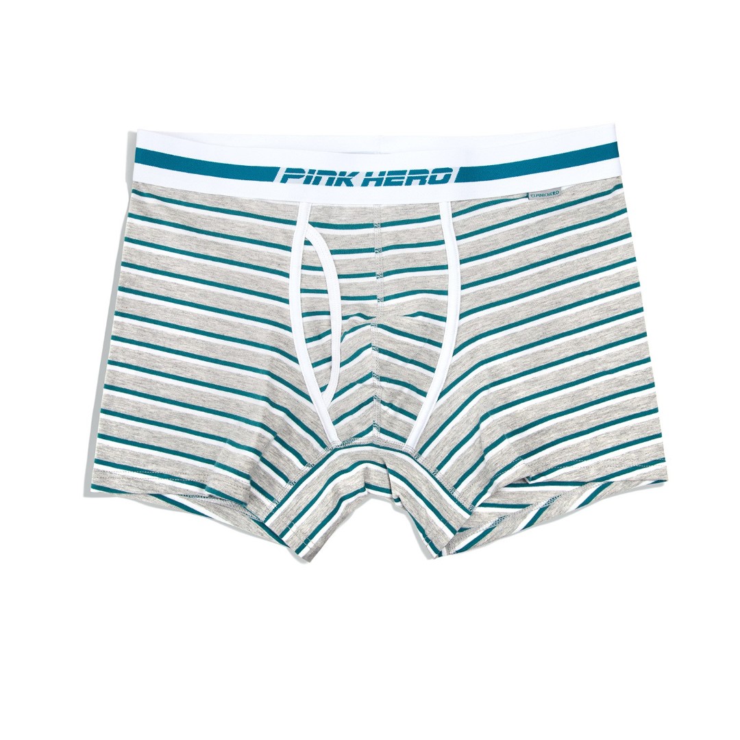 Чоловічі труси боксери Pink Hero Stripe grey фото 1