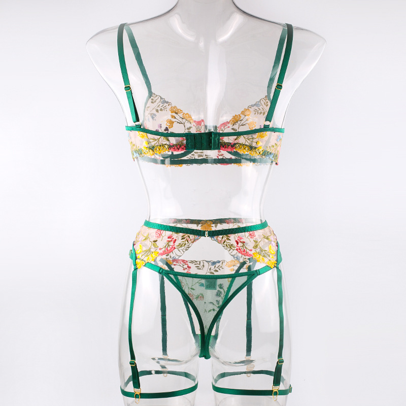 Жіночий комплект Floral 3-ка green фото 4