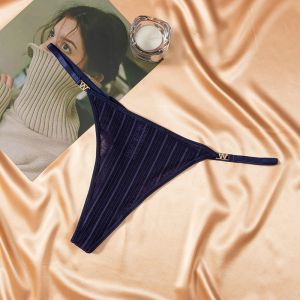 undefined Стринги  Stripe dark blue undefined