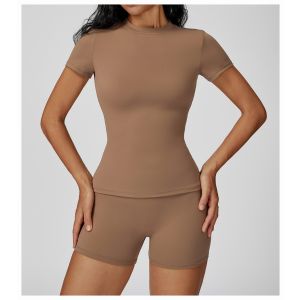 undefined Спортивная удлиненная футболка Slim brown undefined