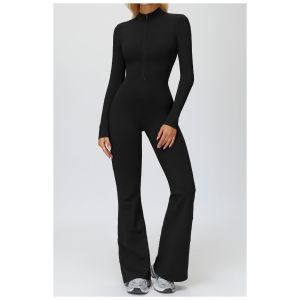 undefined Спортивный утепленный женский комбинезон на флисе кльош Amen black undefined