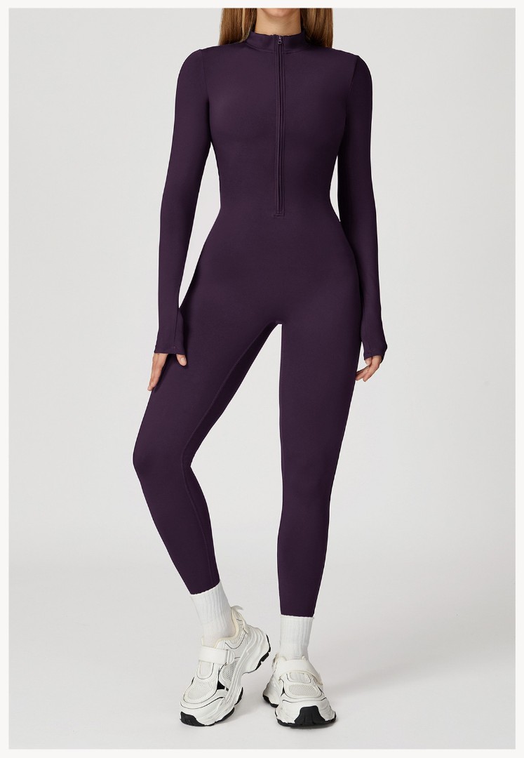 Теплий жіночий спортивний комбінезон на флісі Ona purple фото 2