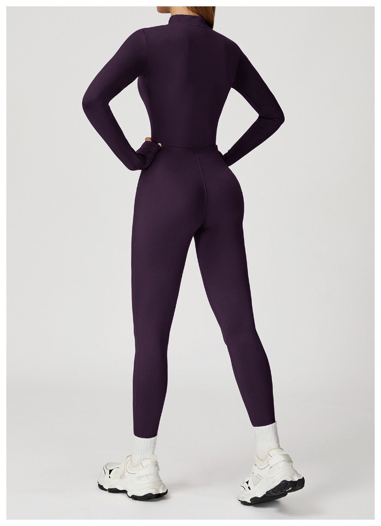 Теплий жіночий спортивний комбінезон на флісі Ona purple фото 3