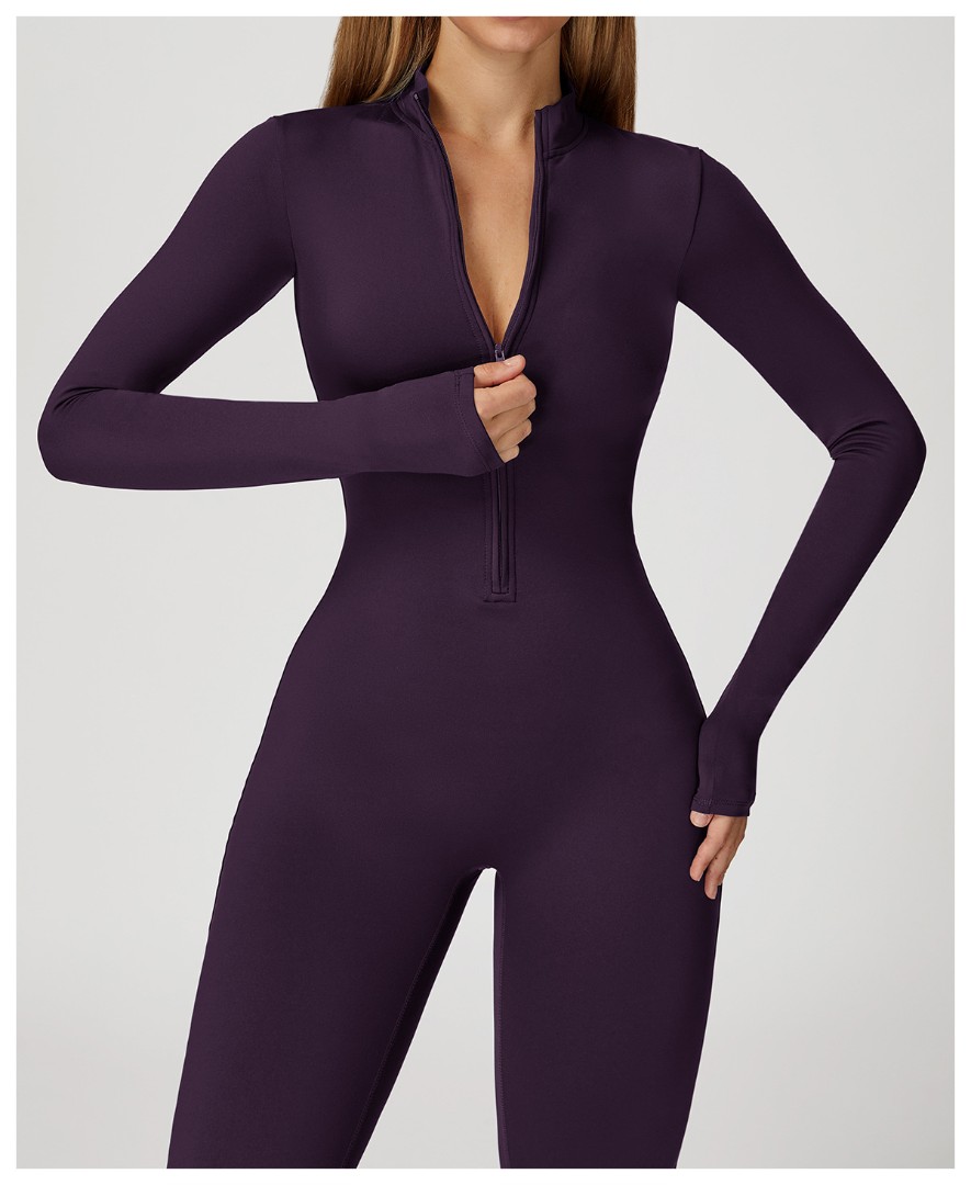 Теплий жіночий спортивний комбінезон на флісі Ona purple фото 1