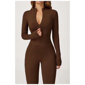 undefined Спортивный утепленный женский комбинезон на флисе Foxy brown undefined