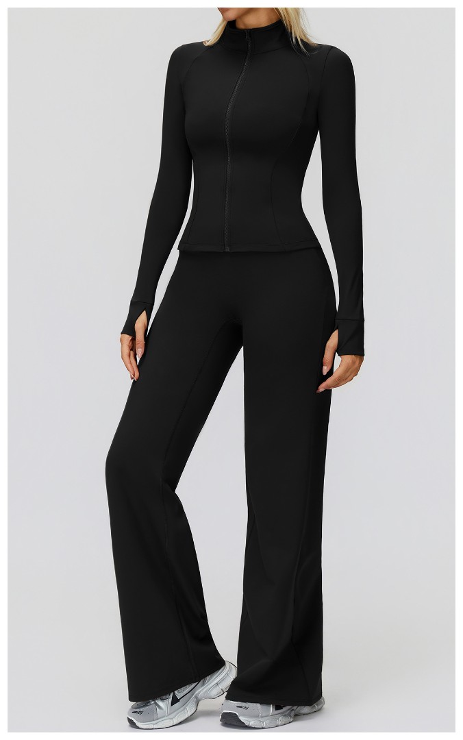 Теплий жіночий спортивний комплект на флісі Bona black фото 1