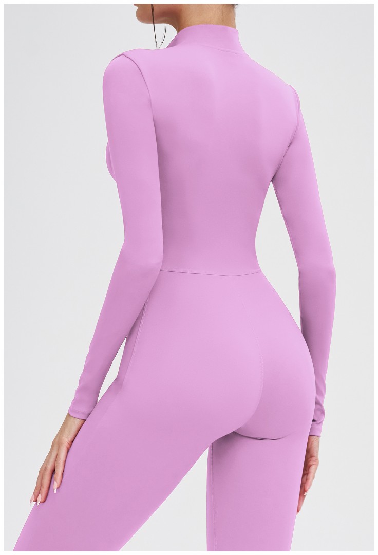 Теплий жіночий спортивний комбінезон на флісі Ona soft lilac фото 2