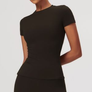 undefined Спортивная удлиненная футболка Slim dark brown undefined