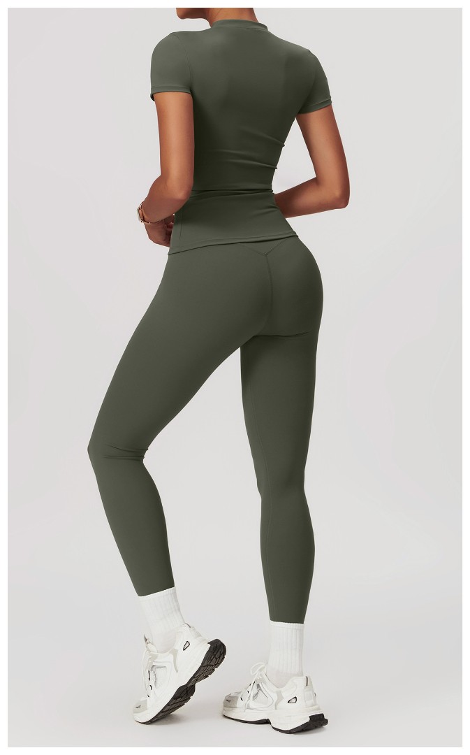 Спортивна подовжена футболка Slim khaki фото 2