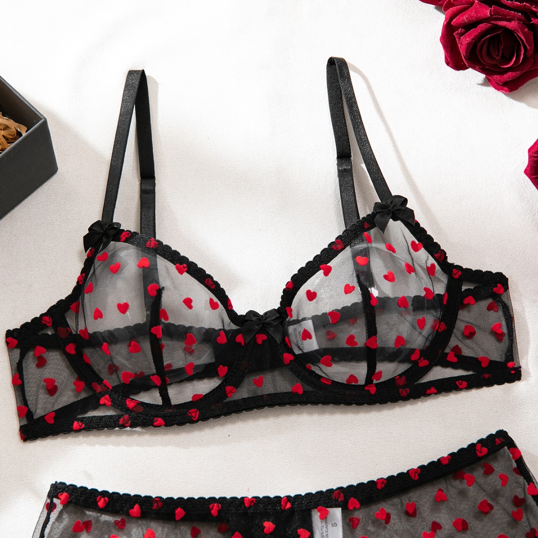 Жіночий комплект Heart + панчохи фото 5