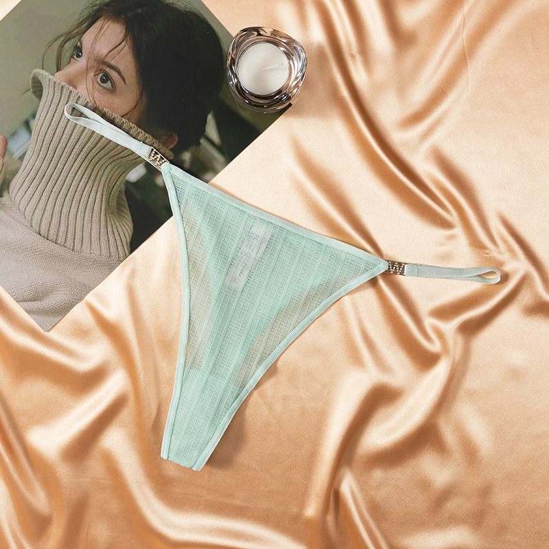 Стрінги  Stripe turquoise фото 1