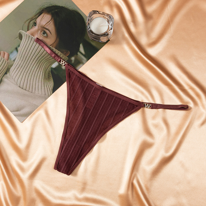 Стрінги  Stripe bordeaux фото 1