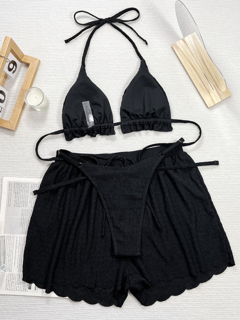 Купальник Cotton Black купальник + шорти  фото 3
