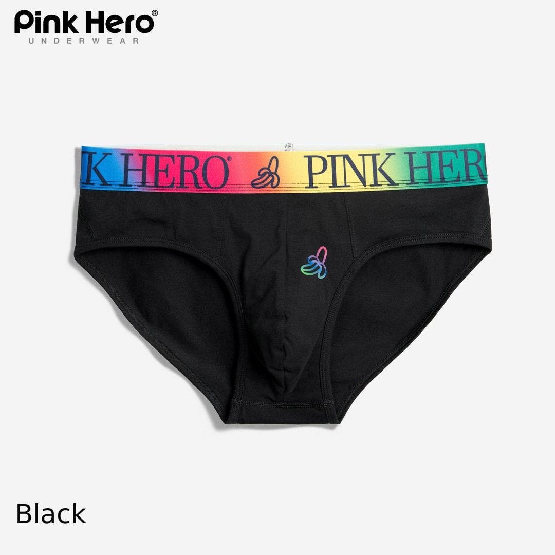 Чоловічі труси бріфи Pink Hero #1 black фото 1