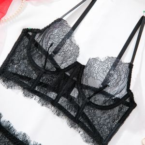 undefined Жіночий комплект Lace Black корсет undefined