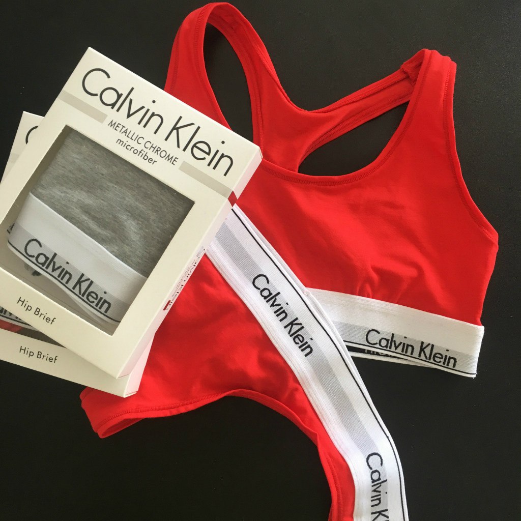 Спортивний комплект Calvin Klein Топ Стрінги червоний фото 3