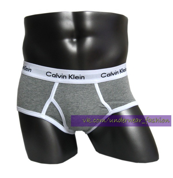 Чоловічі труси брифи Calvin Klein 365 Grey White Brief фото 3