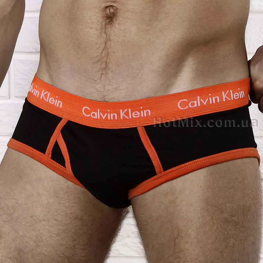 Чоловічі труси брифи Calvin Klein 365 Black Orange Brief фото 1